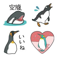 [LINE絵文字] ラクガキ動物園19【ペンギン】の画像