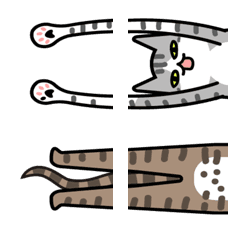 [LINE絵文字] Long long catsの画像