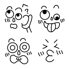 [LINE絵文字] シンプルすぎる絵文字1の画像