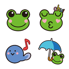 [LINE絵文字] シンプルなカエル絵文字の画像