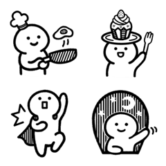 モノクロちっちゃん2の絵文字メイン画像