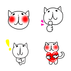 [LINE絵文字] 鼻下長ネコの絵文字の画像