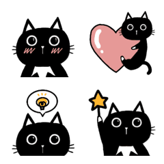 [LINE絵文字] ちゃんくろ 猫絵文字の画像