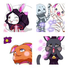 [LINE絵文字] ラブリーハロウィン〜Cute Animals〜絵文字の画像