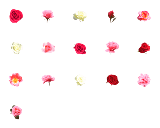 [LINE絵文字]薔薇の絵文字の画像一覧