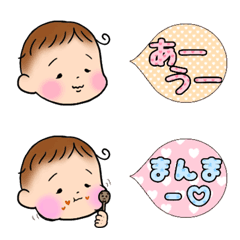 [LINE絵文字] くせ毛が可愛い赤ちゃん絵文字の画像