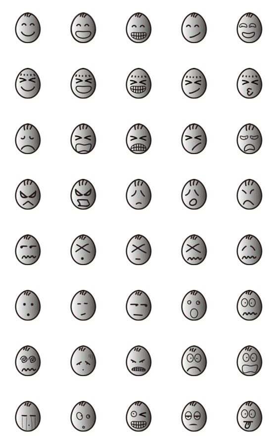 [LINE絵文字]egg headの画像一覧
