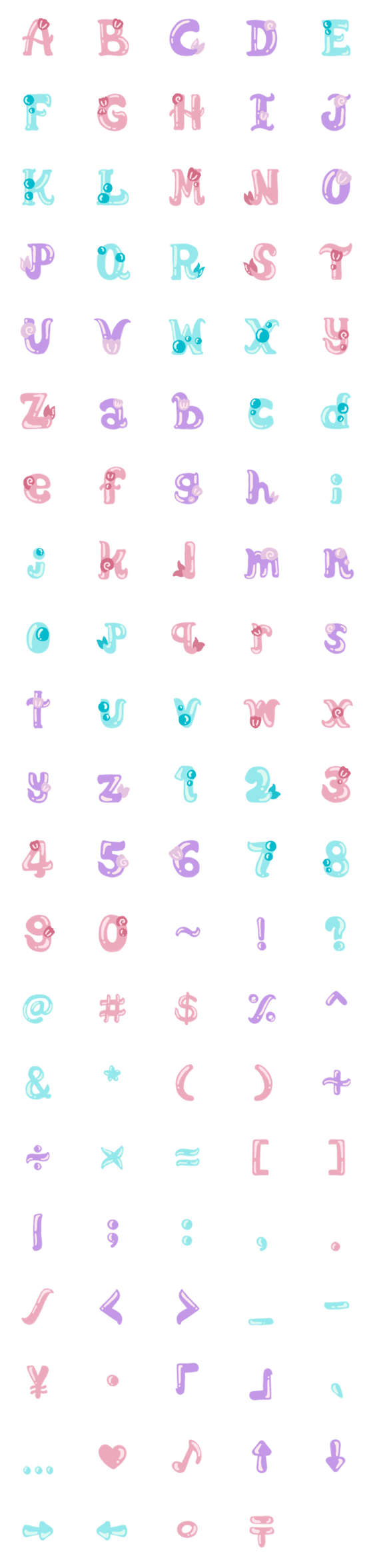 [LINE絵文字]Mermaid Font Emojiの画像一覧