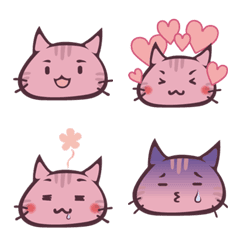 [LINE絵文字] たまこ★桃色猫の画像