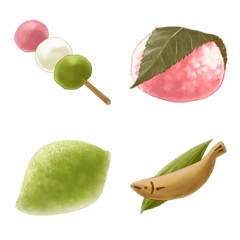 [LINE絵文字] 季節の和菓子の画像