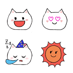 [LINE絵文字] しろいねこの画像