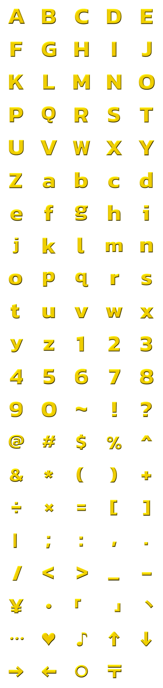 [LINE絵文字]English Golden Alphabet beautifulの画像一覧