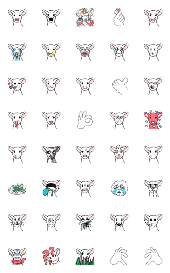 [LINE絵文字]Baby Lamb : Funnyの画像一覧