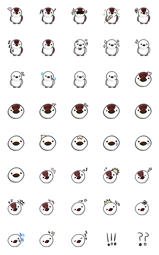 Line絵文字 表情豊かな雷鳥 らいちょう さん 40種類 1円
