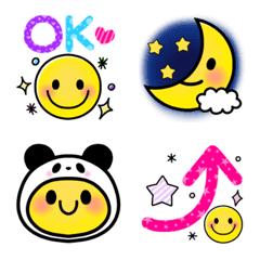 [LINE絵文字] 笑顔いっぱい♥スマイル絵文字【にこりん】の画像