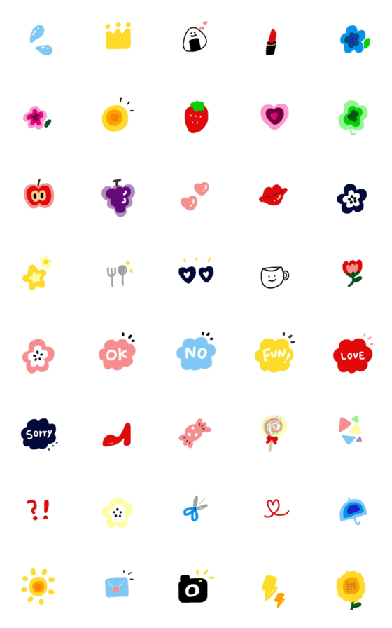 [LINE絵文字]ふわふわ絵文字の画像一覧