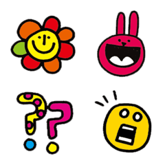 [LINE絵文字] カラフル＆ポップ 絵文字の画像