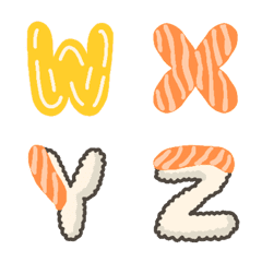 [LINE絵文字] Sushi Lettersの画像