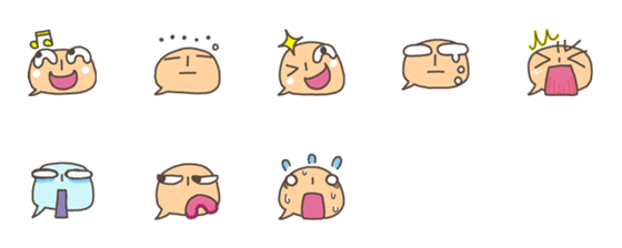 [LINE絵文字]思いよ届け！顔フキダシ絵文字の画像一覧