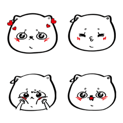 [LINE絵文字] Mouth cat rich expression seriesの画像
