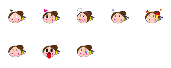 [LINE絵文字]Ballet girl faceの画像一覧