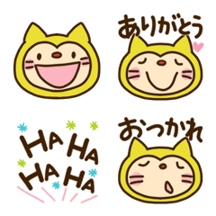 [LINE絵文字] リンゴねこちゃん 絵文字の画像