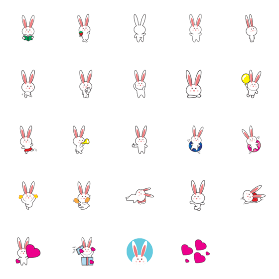 [LINE絵文字]Arctic Rabbitの画像一覧