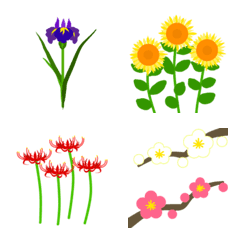 季節の花40種 絵文字の絵文字メイン画像