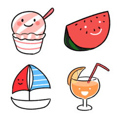 [LINE絵文字] 夏に使える！かわいい絵文字の画像