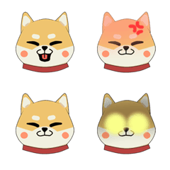 [LINE絵文字] Cute Shiba Inu Emoticonの画像