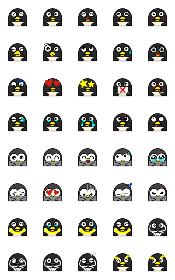 ペンギン風絵文字-詳細画像