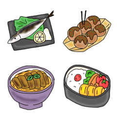 [LINE絵文字] オシャレキュートな大人food☆和食絵文字の画像