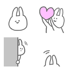 [LINE絵文字] Fluffy Rabbit Face Emojiの画像
