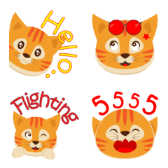 [LINE絵文字] Wild cat Funny Emojiの画像