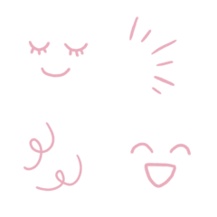 [LINE絵文字] ピンクのシンプルかわいい絵文字の画像