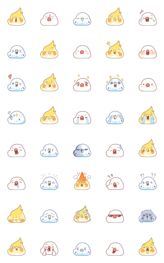 [LINE絵文字]Chirping Emojiの画像一覧
