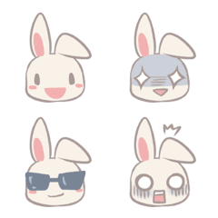[LINE絵文字] Monmon Bunny Emoji Setの画像