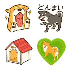 [LINE絵文字] ラクガキ動物園21【柴犬】の画像