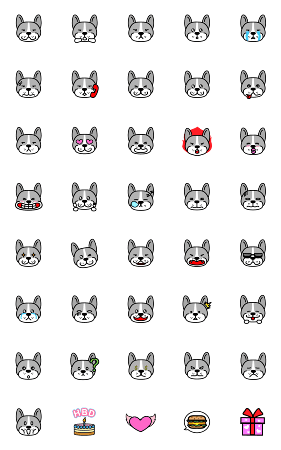 [LINE絵文字]Doggy Emotionの画像一覧