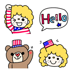 [LINE絵文字] アメリカンボーイ 絵文字の画像