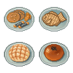 [LINE絵文字] ドット絵文字 (食べ物 3)の画像