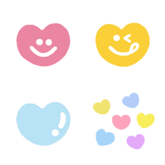 [LINE絵文字] カラフルなハートの絵文字♡の画像