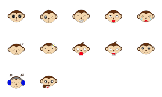 [LINE絵文字]Pipi monkeyの画像一覧