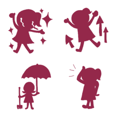 [LINE絵文字] 大人のためのシンプルシルエット絵文字の画像