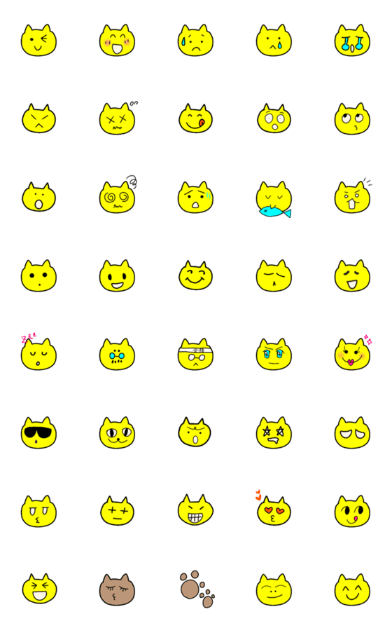 [LINE絵文字]らくがき(=^ェ^=)ねこ絵文字♡の画像一覧