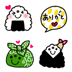 [LINE絵文字] おにぎり君とお友だち☆  手書き絵文字の画像