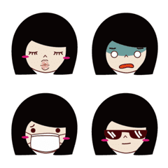 [LINE絵文字] girl's expression sticker images 2の画像