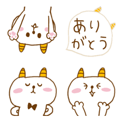 [LINE絵文字] 鬼うさ＋便利なふきだしの画像