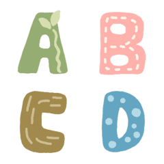 [LINE絵文字] Cute Nature Lettersの画像
