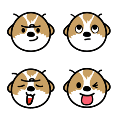 [LINE絵文字] シーズー犬かぼちゃん絵文字の画像